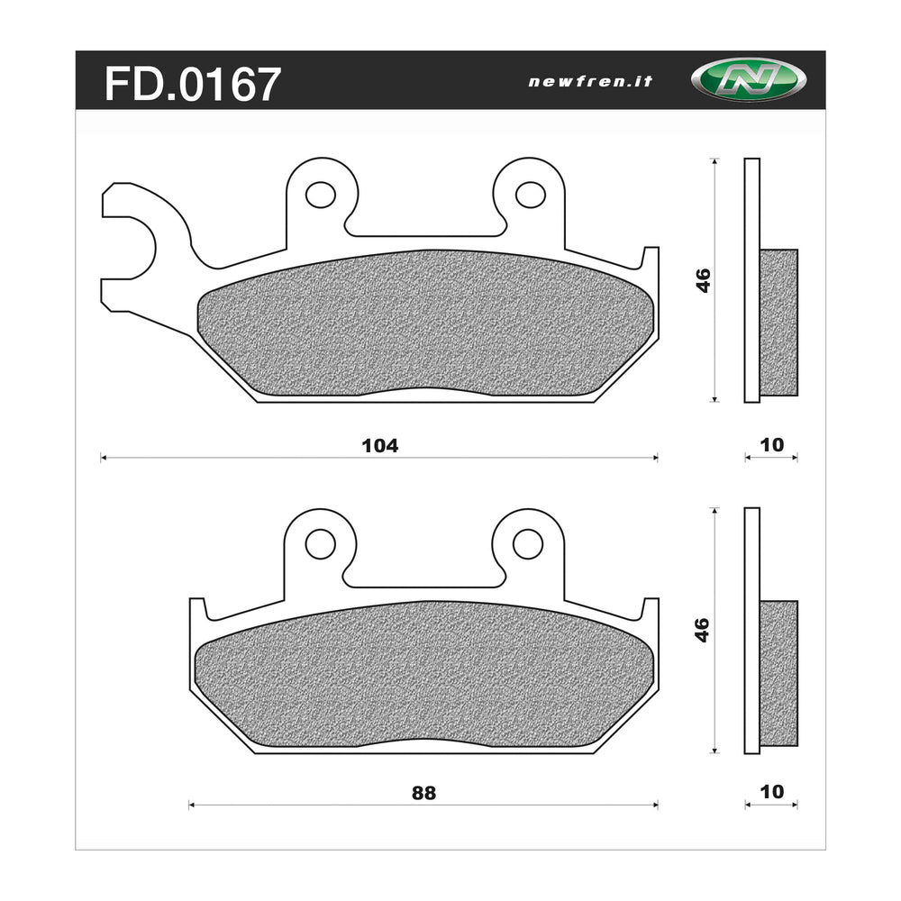Newfren Brake Pads - Touring Sintered