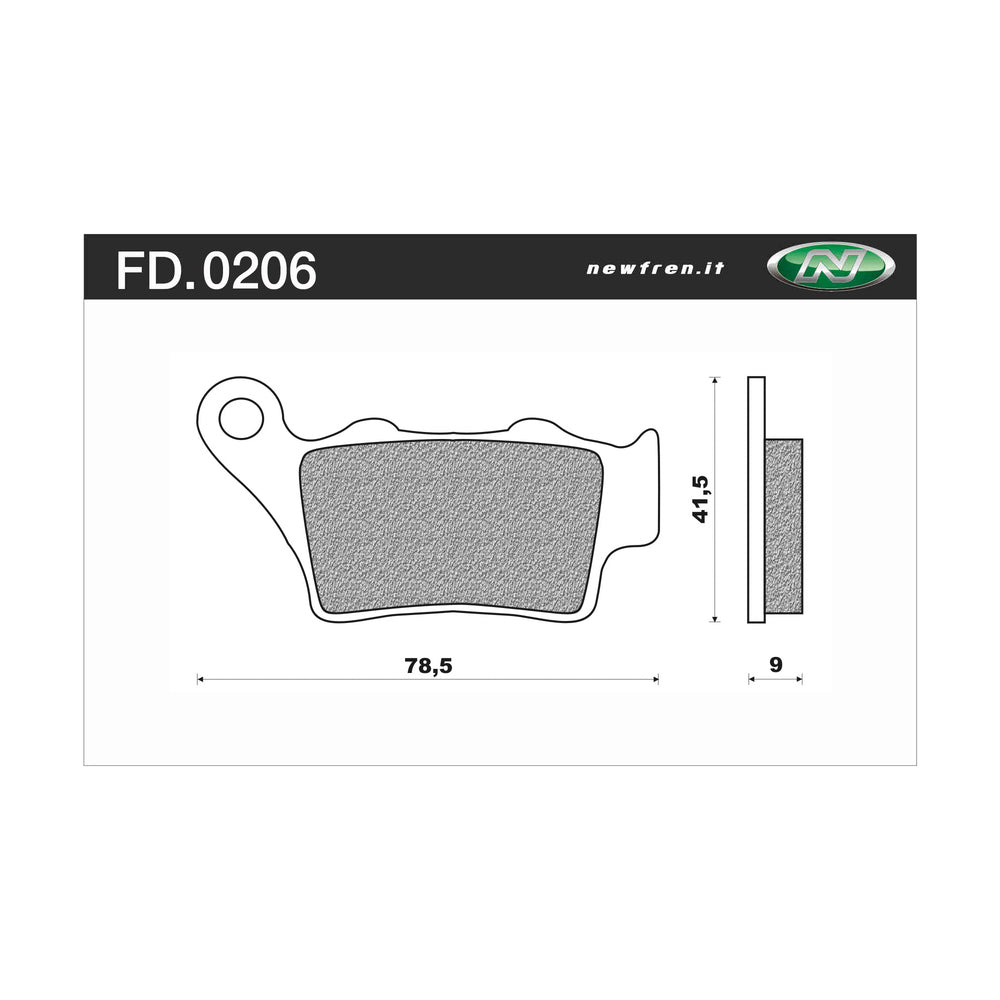 Newfren Brake Pads - Off Road Dirt Sintered (same as FD0206-SCS)