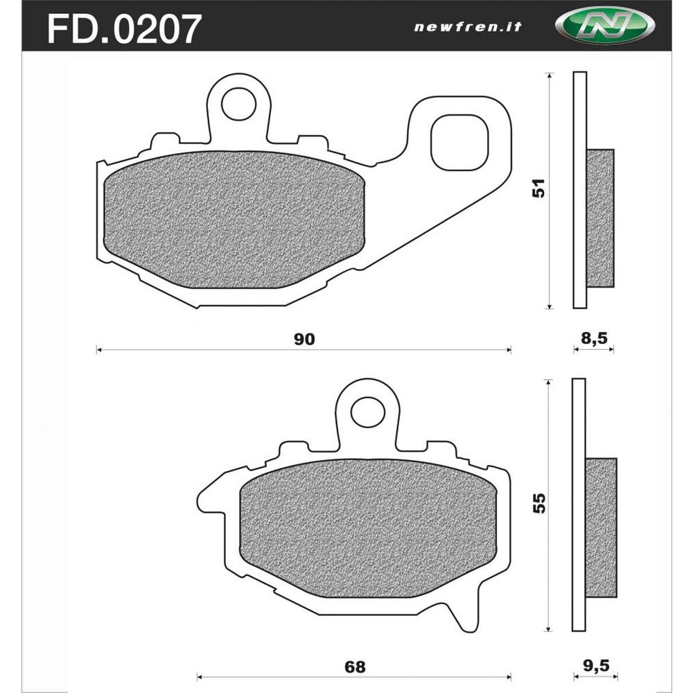 Newfren Brake Pads - Touring Sintered