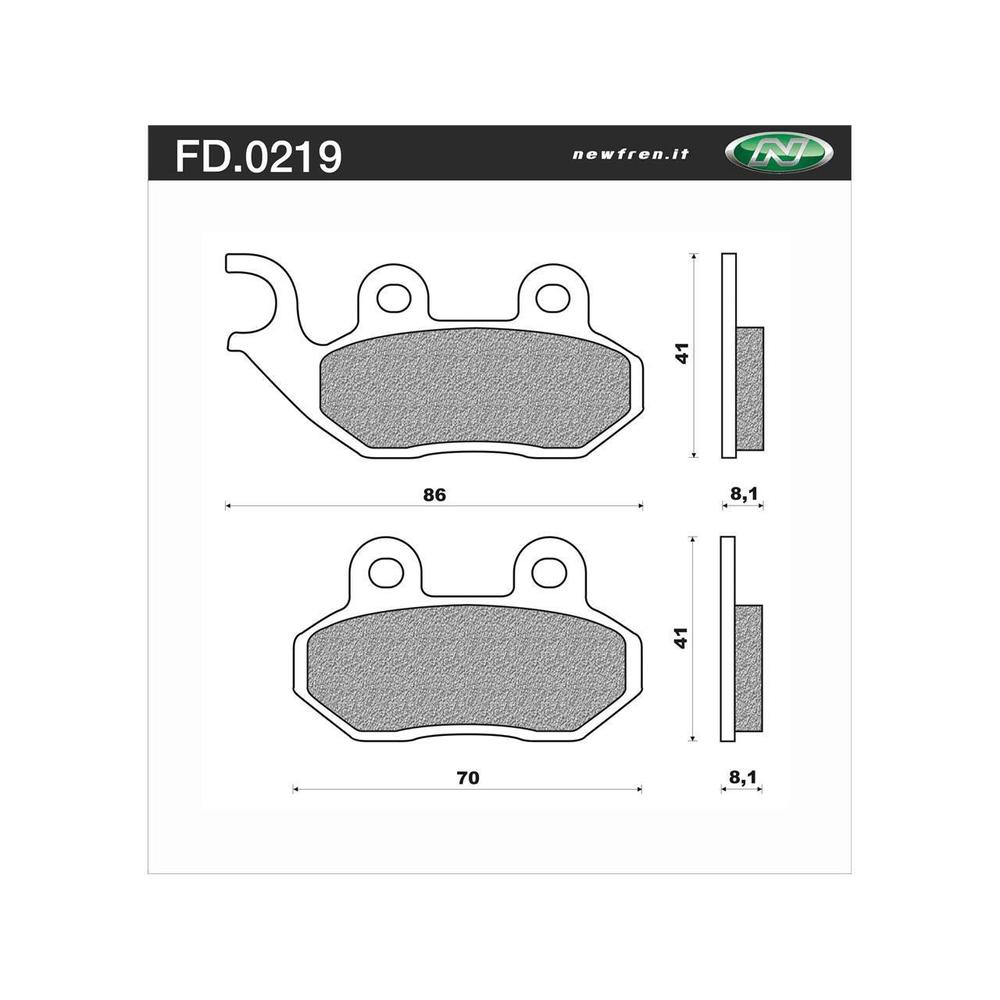 Newfren Brake Pads - Scooter Elite Organic