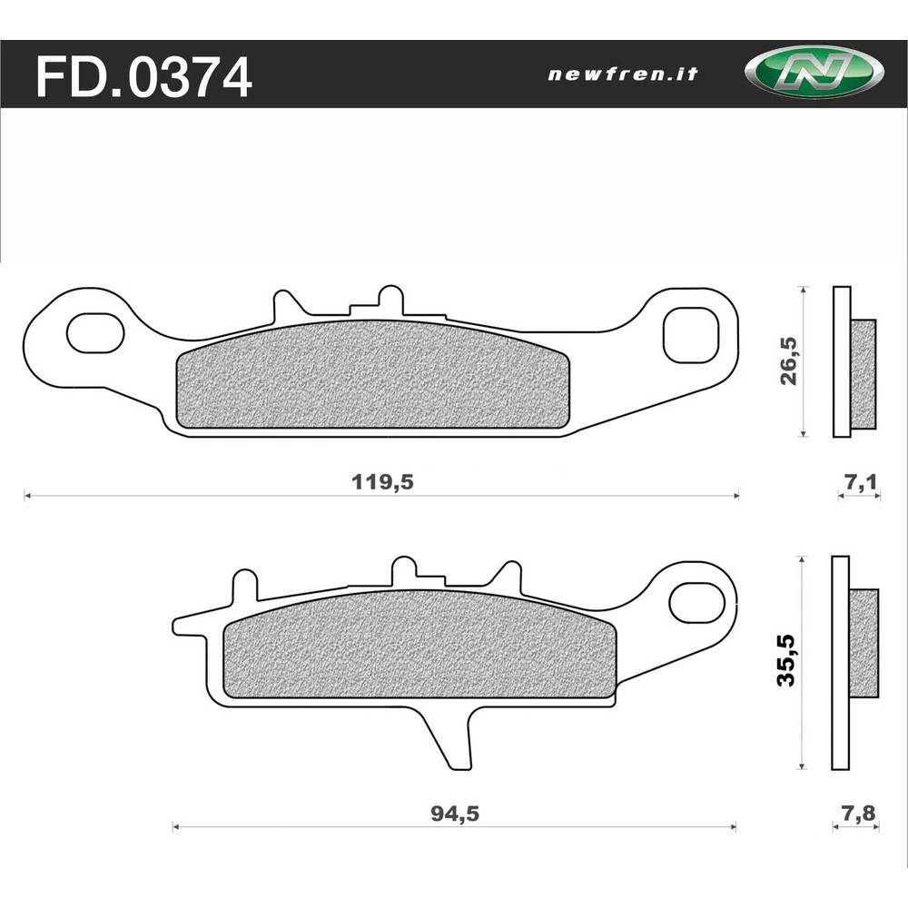 Newfren Brake Pads - Off Road Dirt ATV Sintered