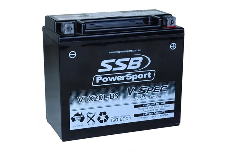 12V SSB V-Spec High Perform. AGM Battery 400CCA 24AH (2) ( U1 ) (7.78 Kg)