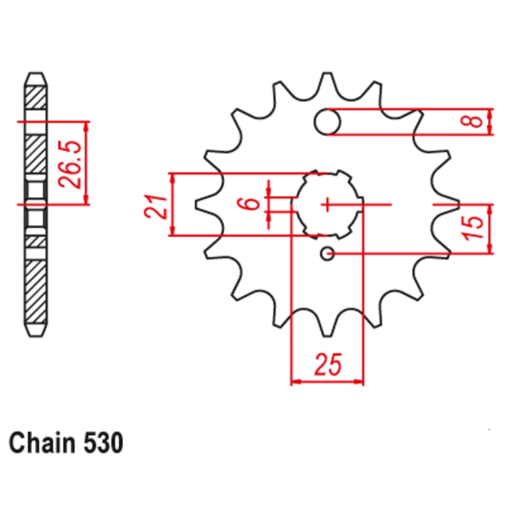 15T - Front Sprocket - Z400/440