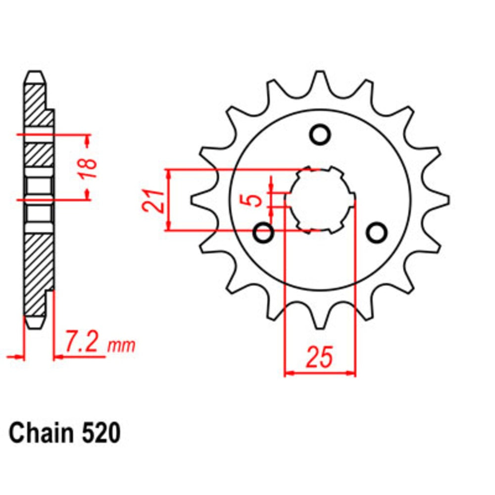 17T - Front Sprocket - Suzuki