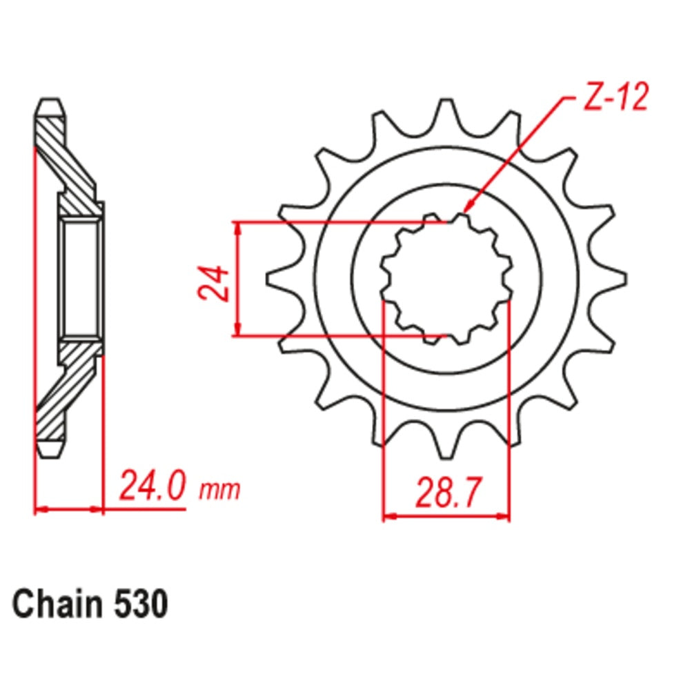 17T - Front Sprocket - Kawasaki/Suzuki