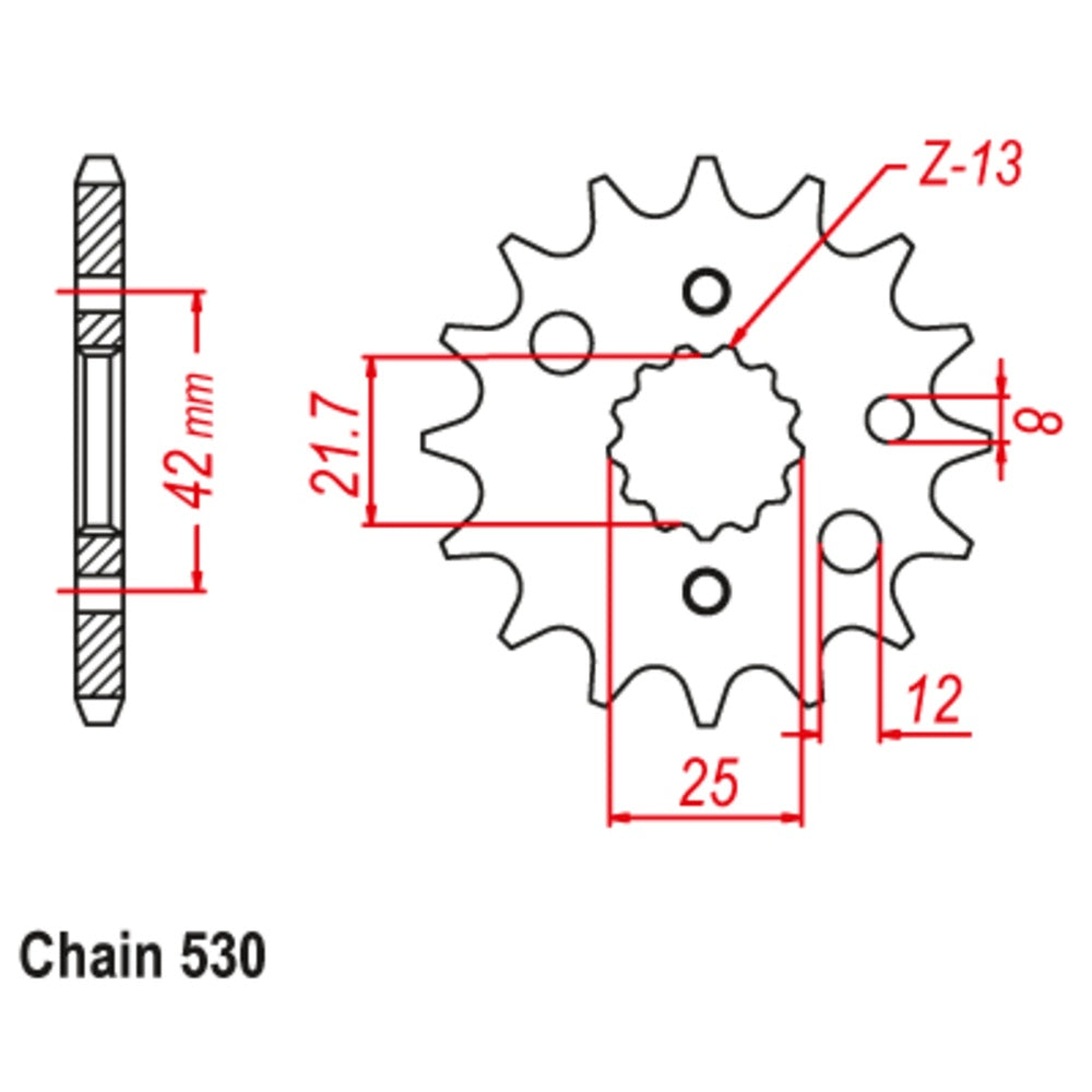 15T - Front Sprocket - Kawasaki/Suzuki/Yamaha