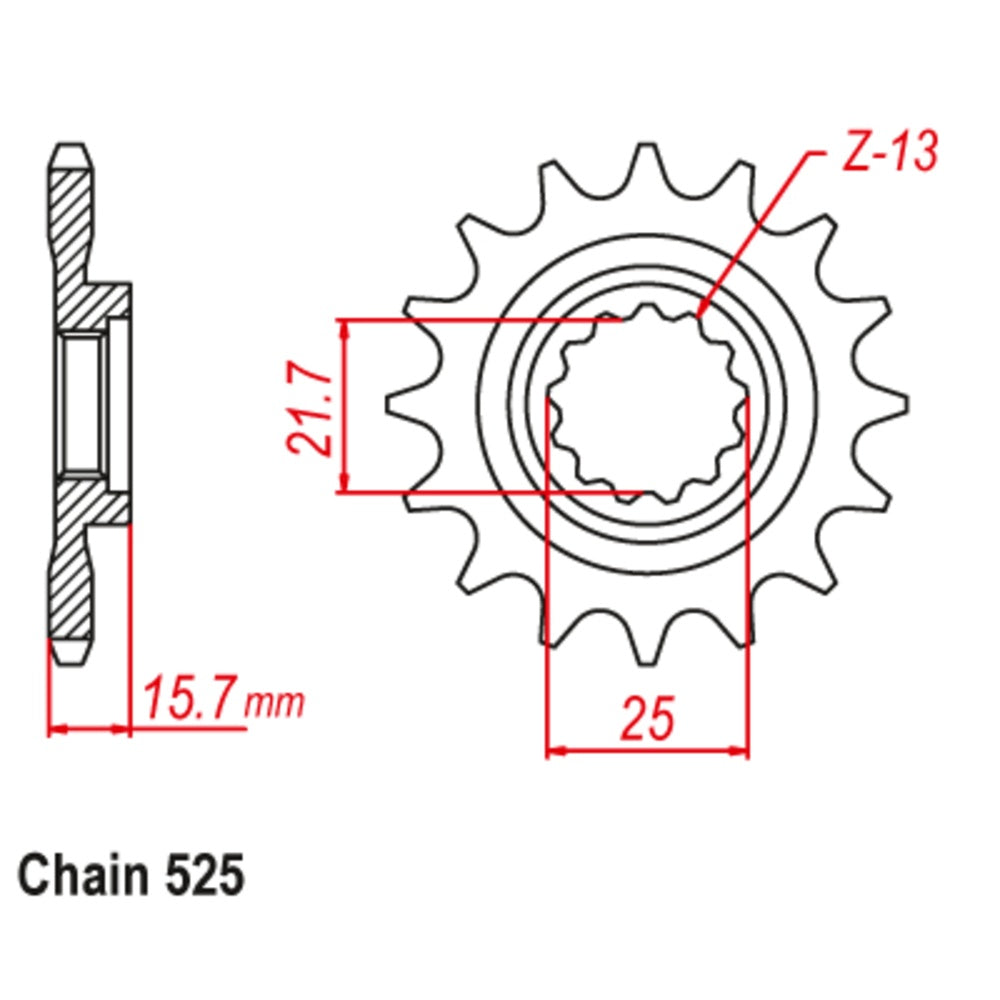 16T - Front Sprocket - Kawasaki