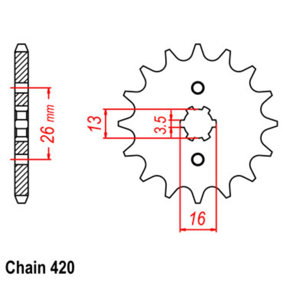 11T - Front Sprocket - Suzuki/Yamaha