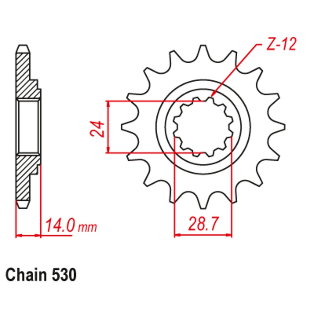 17T - Front Sprocket - Kawasaki