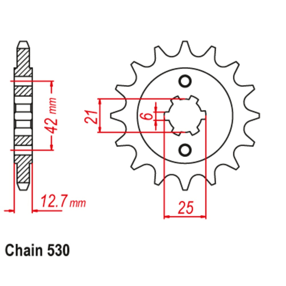 17T - Front Sprocket - Honda