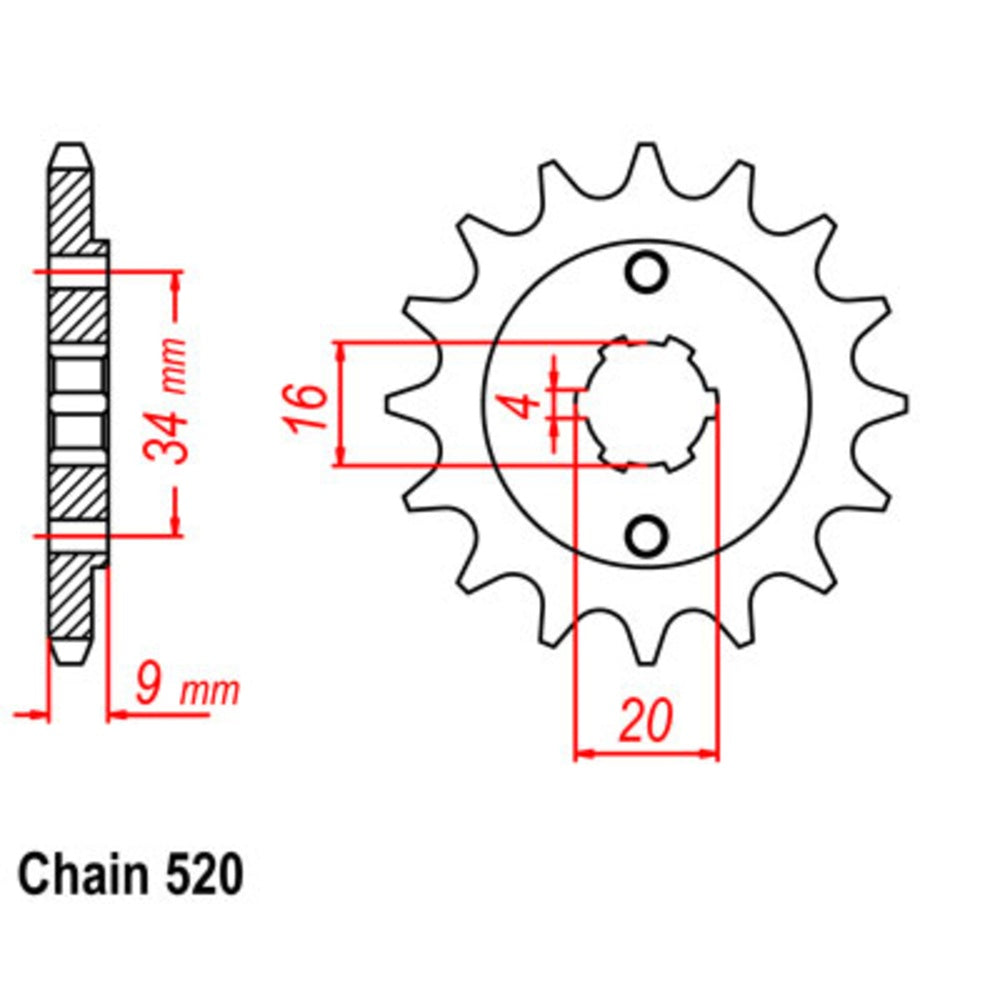 14T - Front Sprocket - Yamaha
