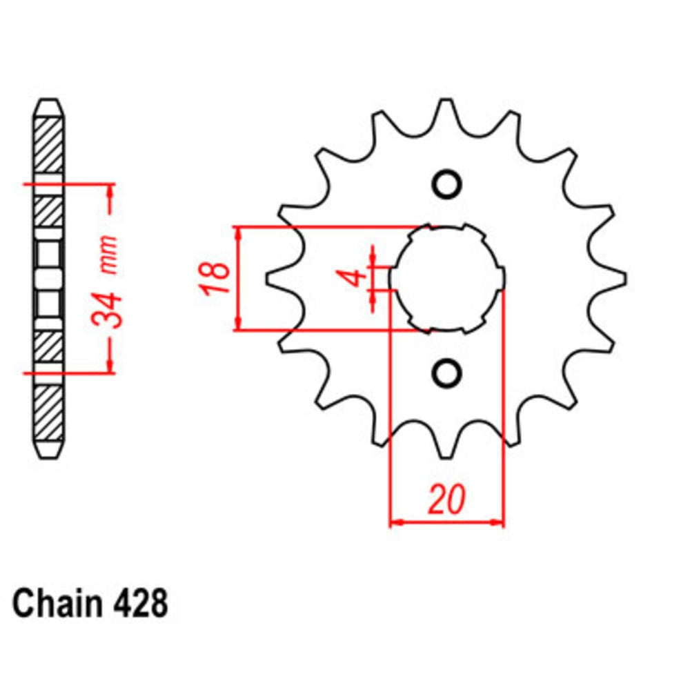 14T - Front Sprocket - Honda
