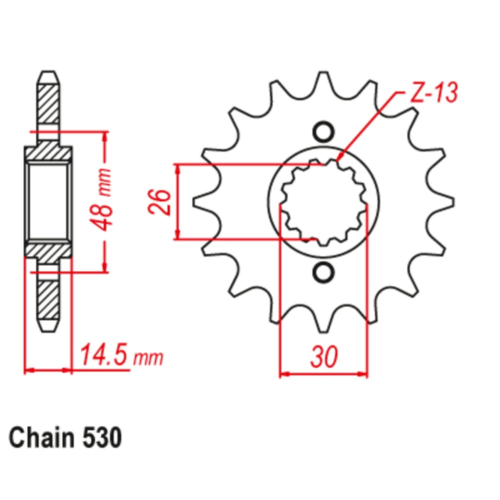 17T - Front Sprocket - Honda