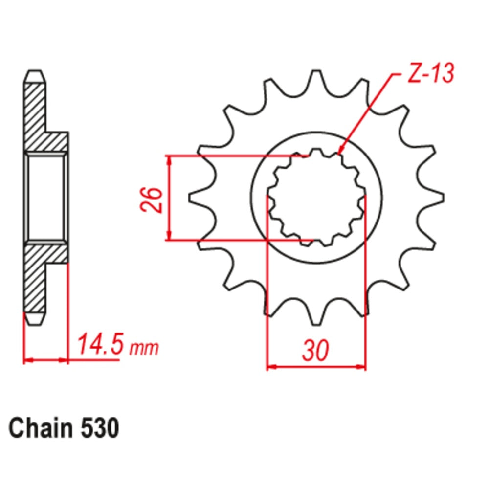 18T - Front Sprocket - Honda