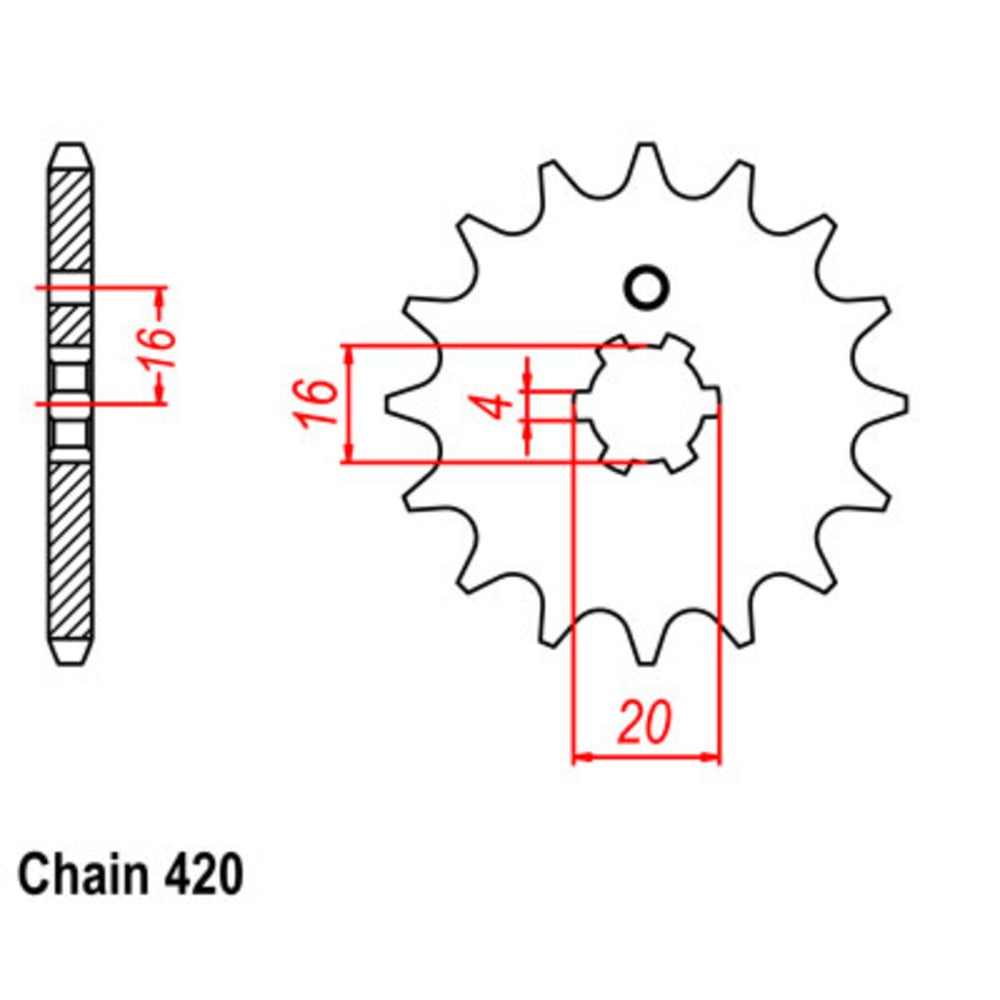 14T - Front Sprocket - Kawasaki/Yamaha