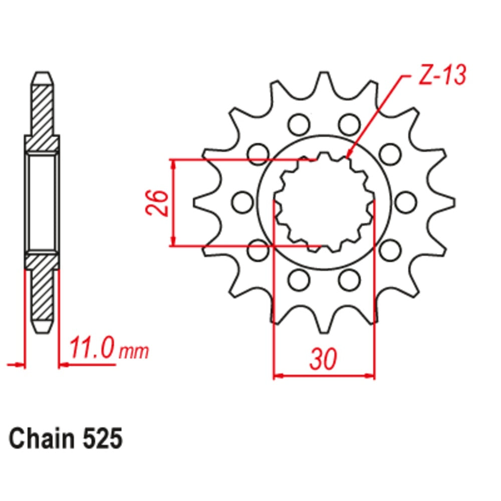 15T - Front Sprocket - Yamaha