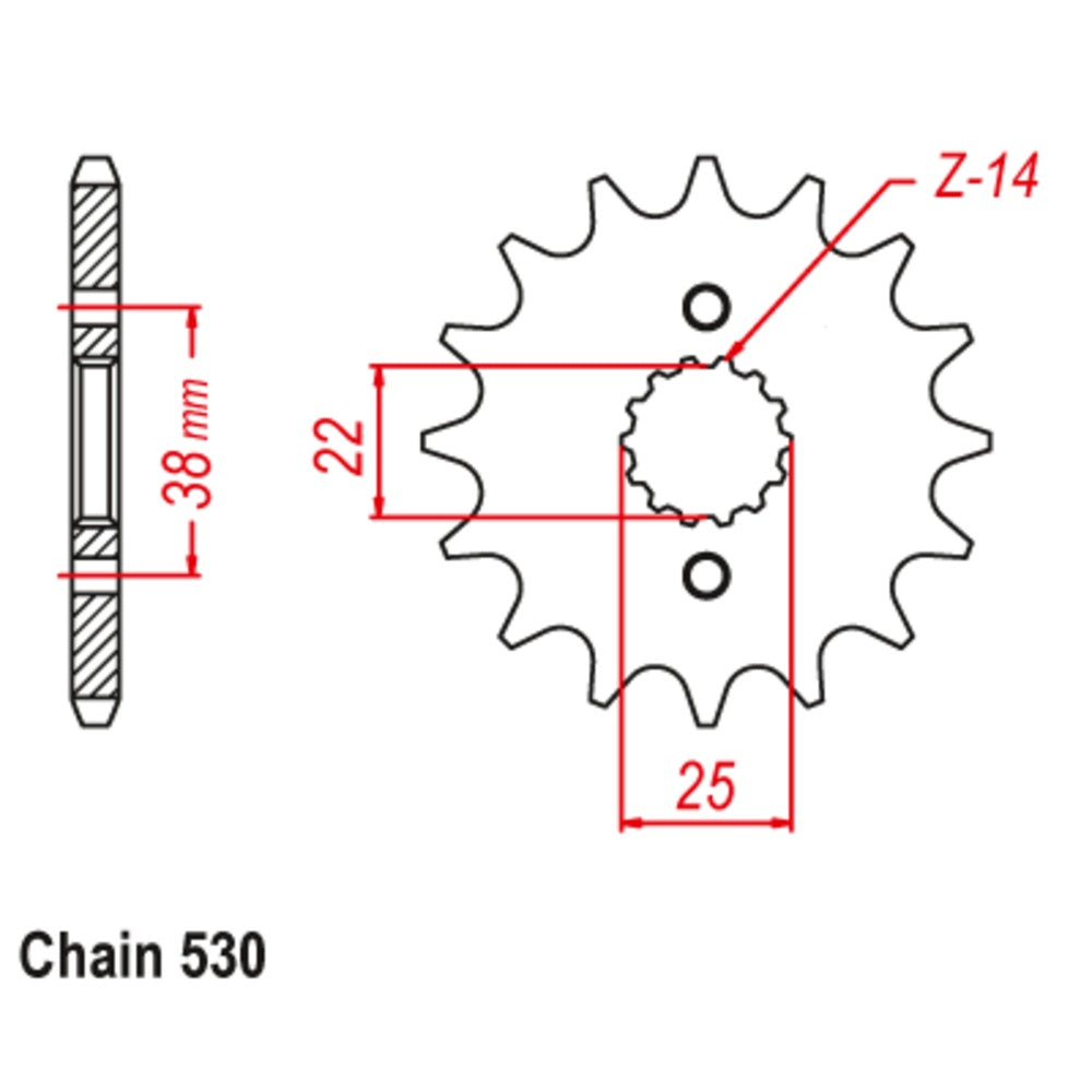 15T - Front Sprocket - Ducati