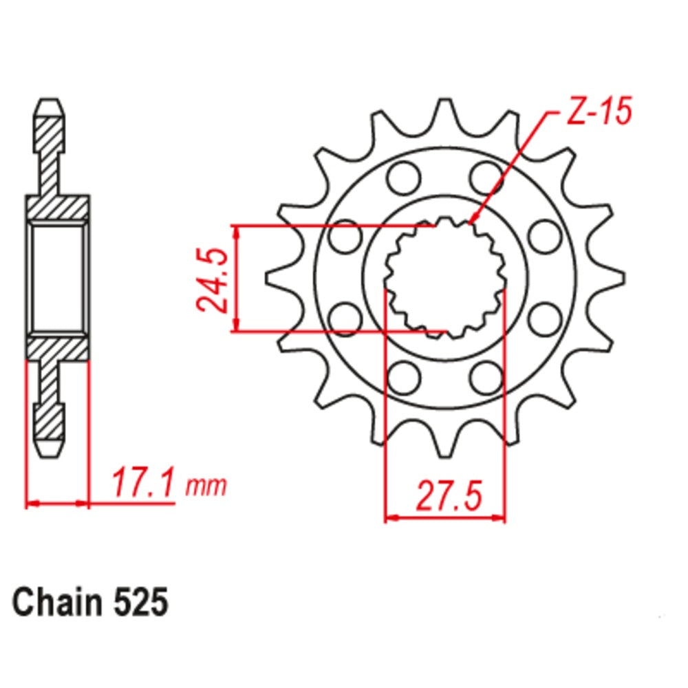 15T - Front Sprocket - Ducati 1199/1299 Panigale
