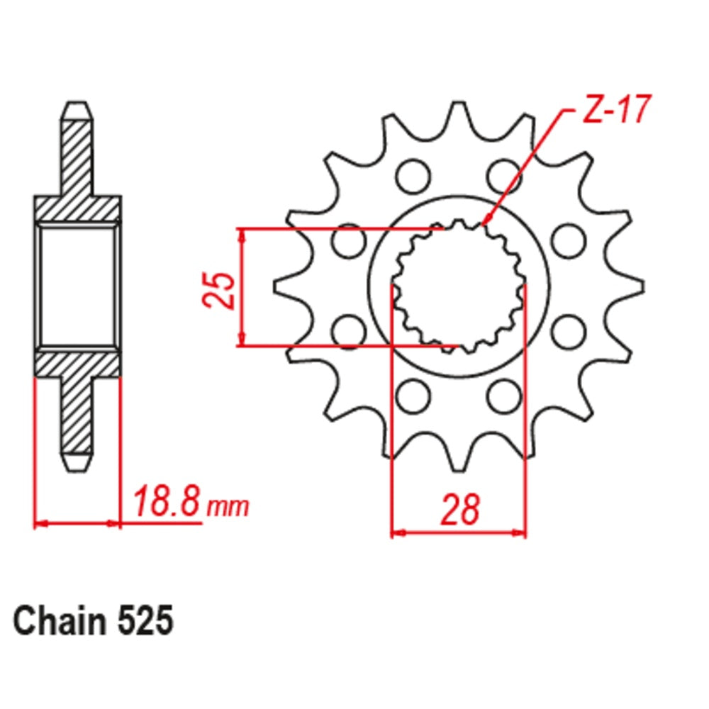 20T - Front Sprocket - BMW F800R 09-12