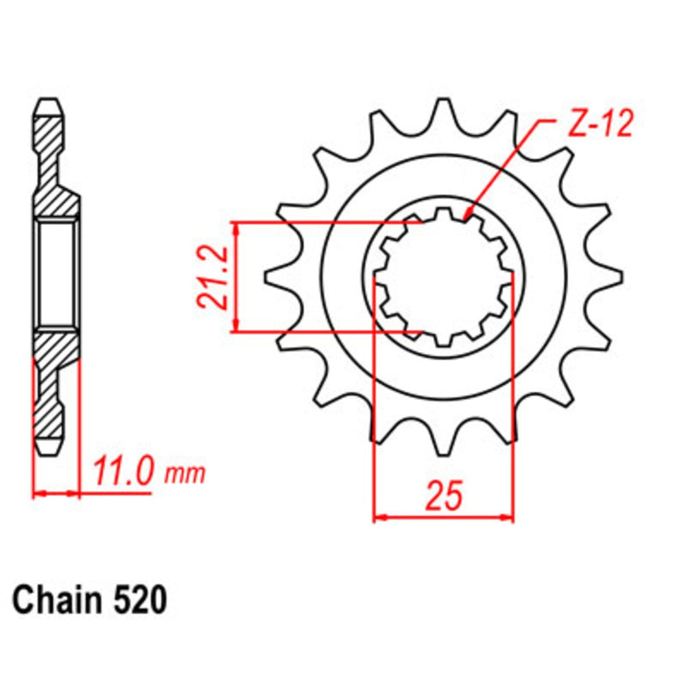14T - Front Sprocket - Husqvarna