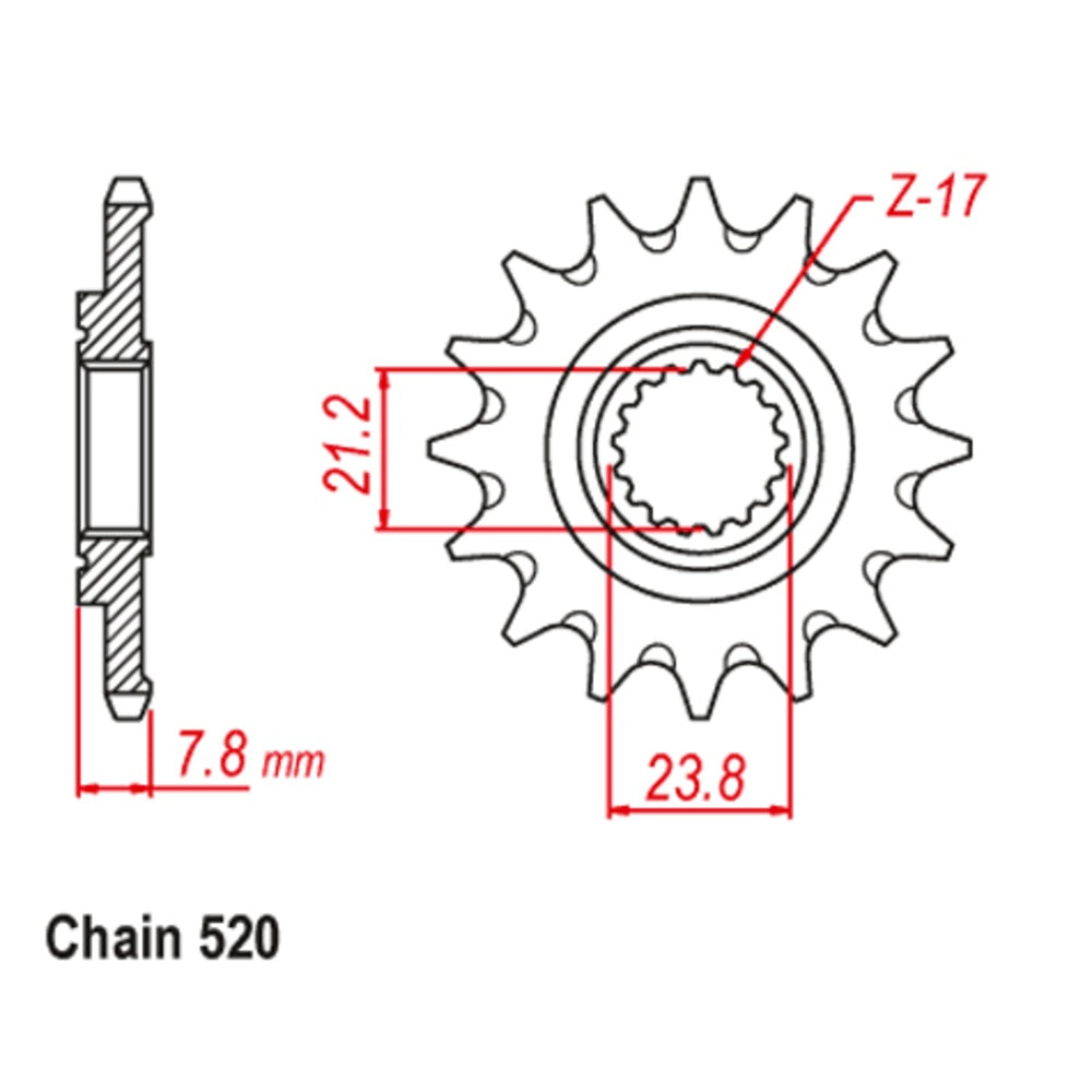12T - Front Sprocket - Supersprox Stealth Honda CRF250R 18