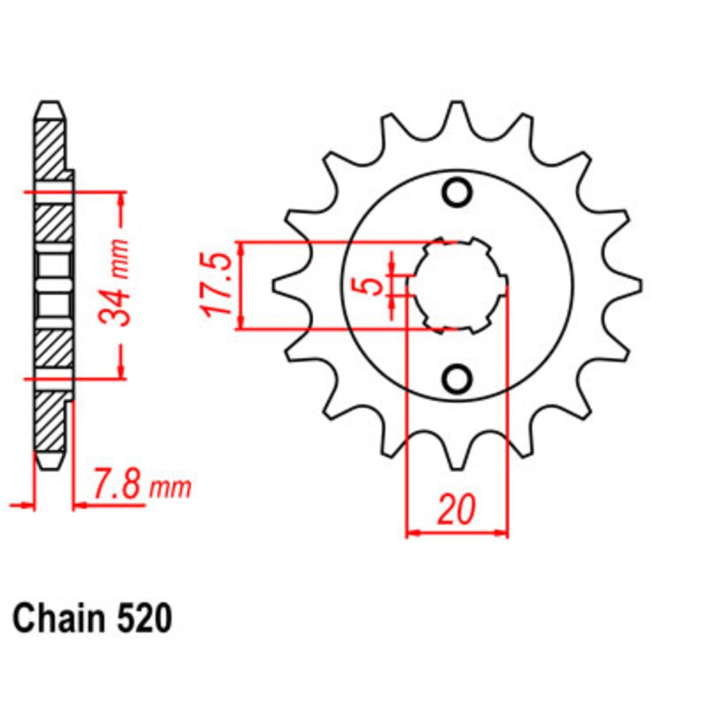 15T - Front Sprocket - Honda