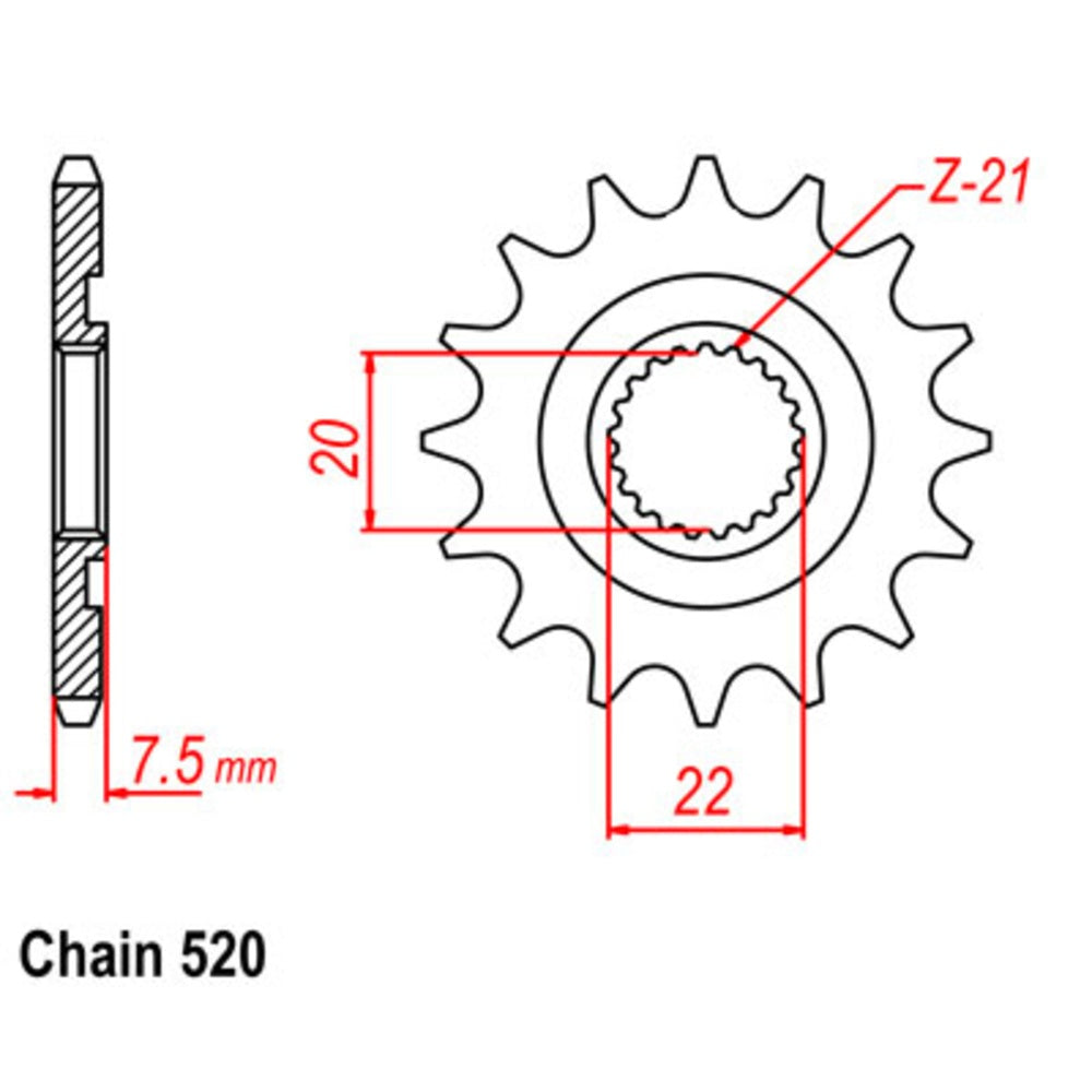 12T - Front Sprocket - Supersprox Stealth