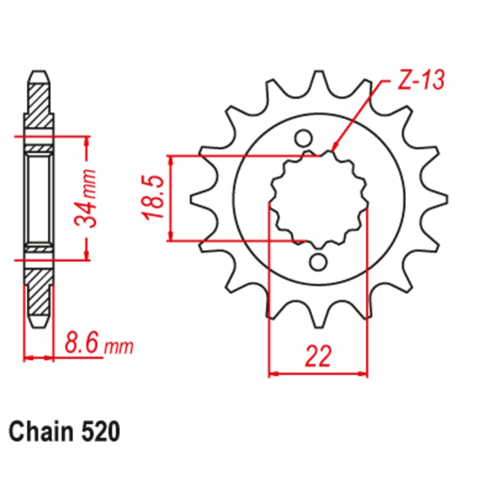 15T - Front Sprocket - KTM390 14-16
