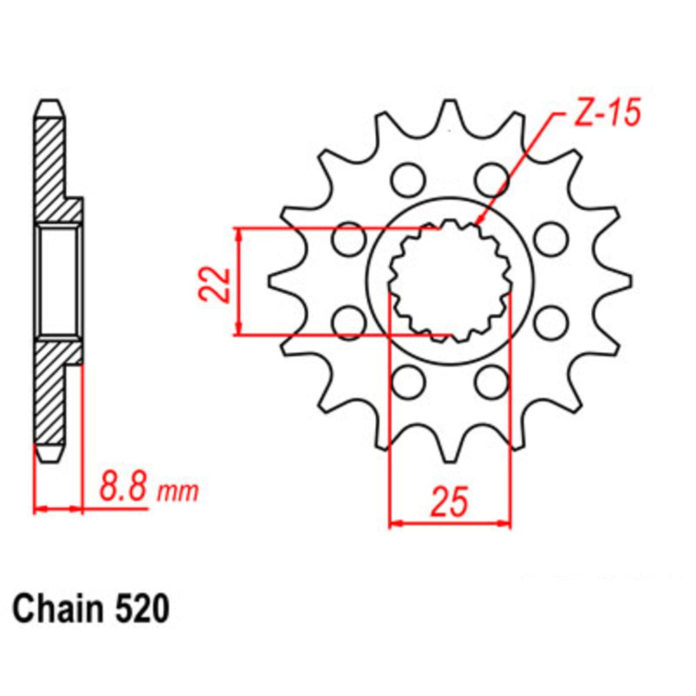 15T - Front Sprocket - Supersprox Stealth