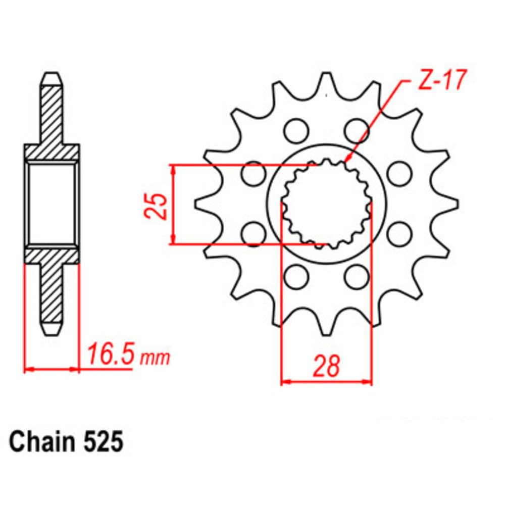 17T - Front Sprocket - KTM 950/990 Supersprox Stealth