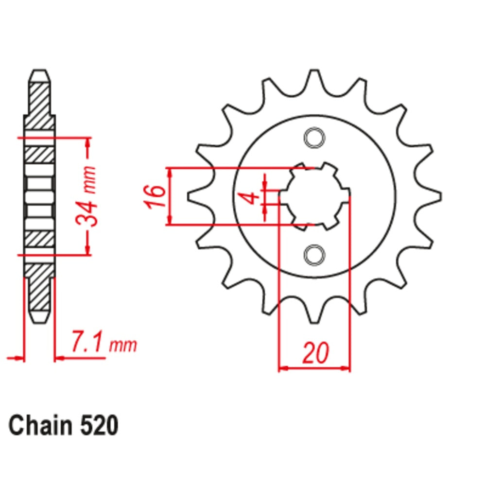 15T - Front Sprocket - KTM 125/200 Duke 13-15