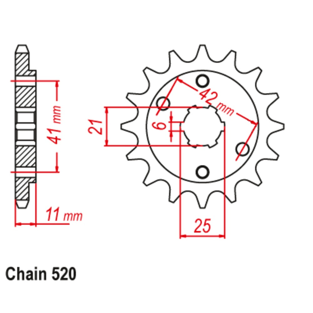 15T - Front Sprocket - NSR250 Honda