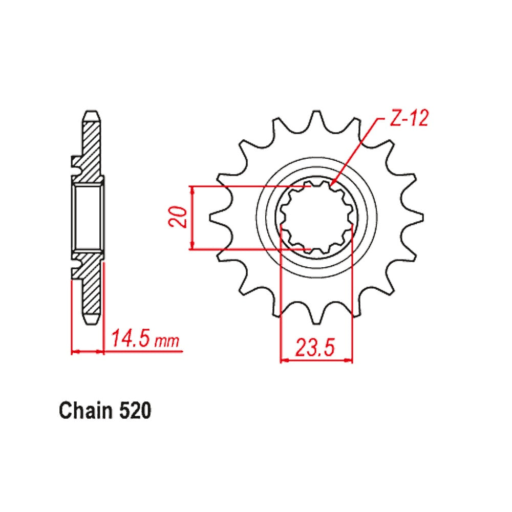 13T - Front Sprocket - Honda CRF450L