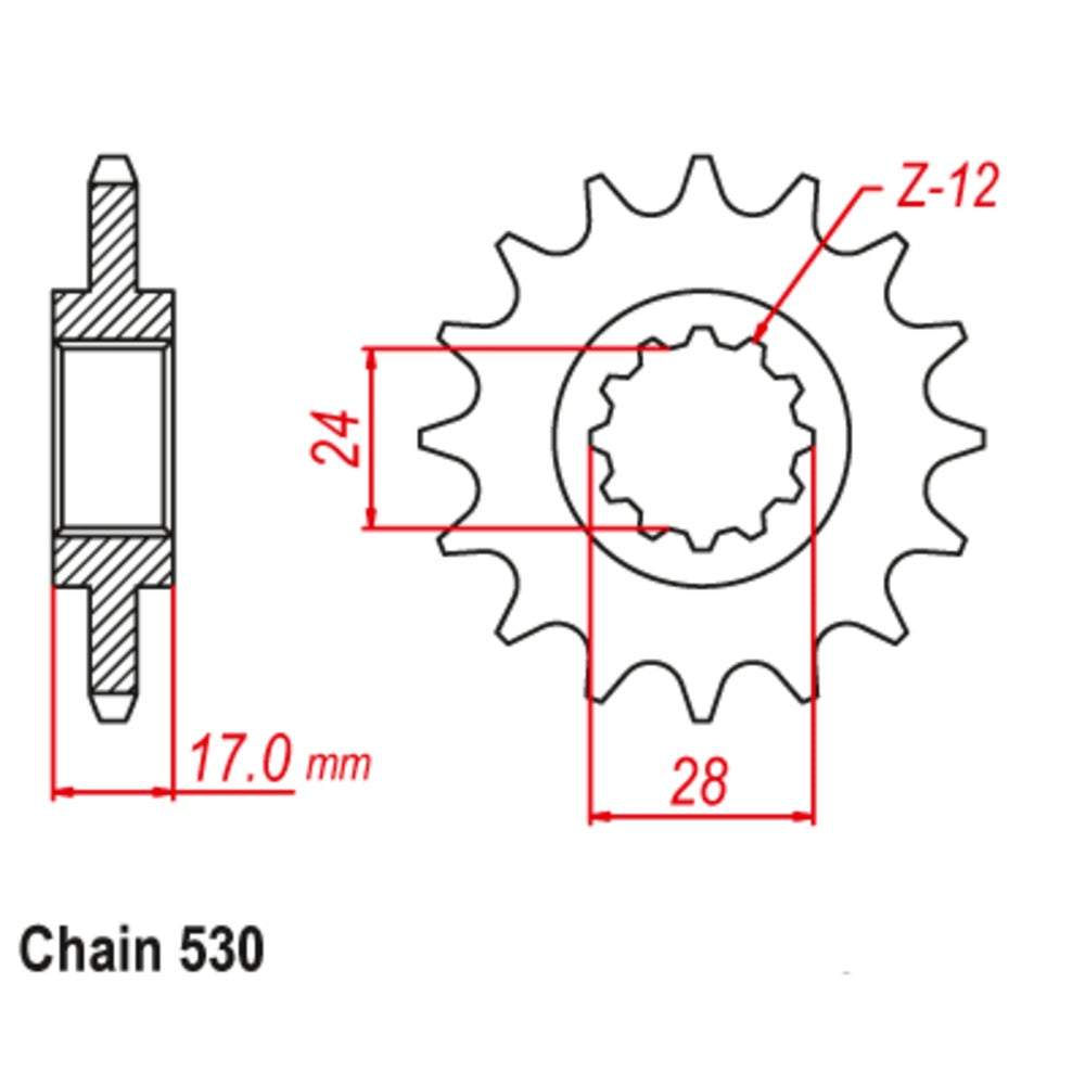 16T - Front Sprocket - Honda