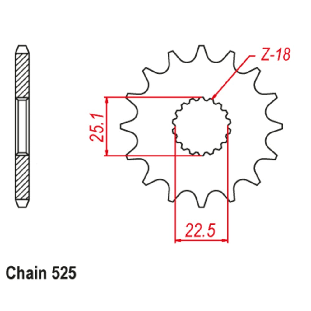 17T - Front Sprocket - Triumph