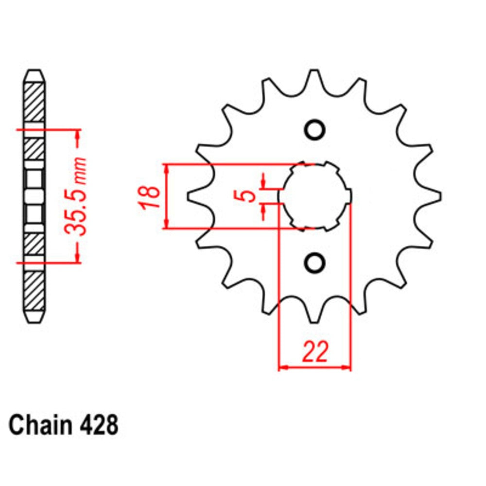 14T - Front Sprocket - Yamaha