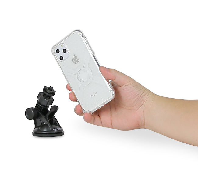 iPhone 11 Pro X-Guard Case Clear Grey + Infinity Mount