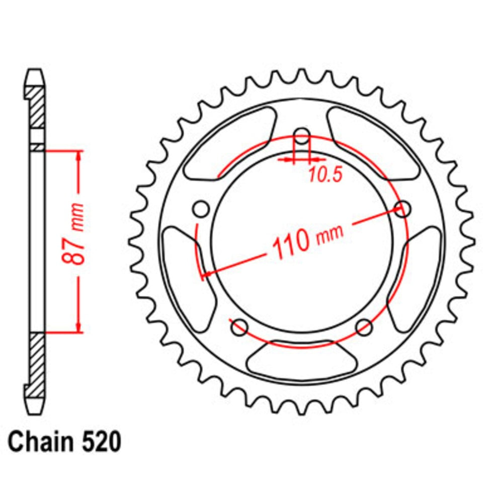 46T - Rear Sprocket - Suzuki