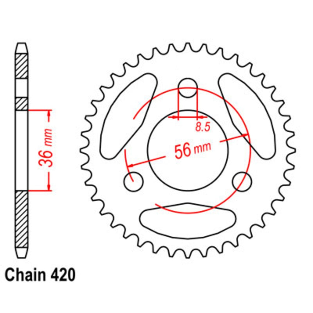 28T - Rear Sprocket - Suzuki