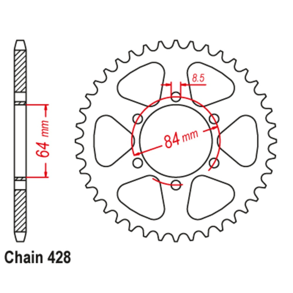 45T - Rear Sprocket - Honda