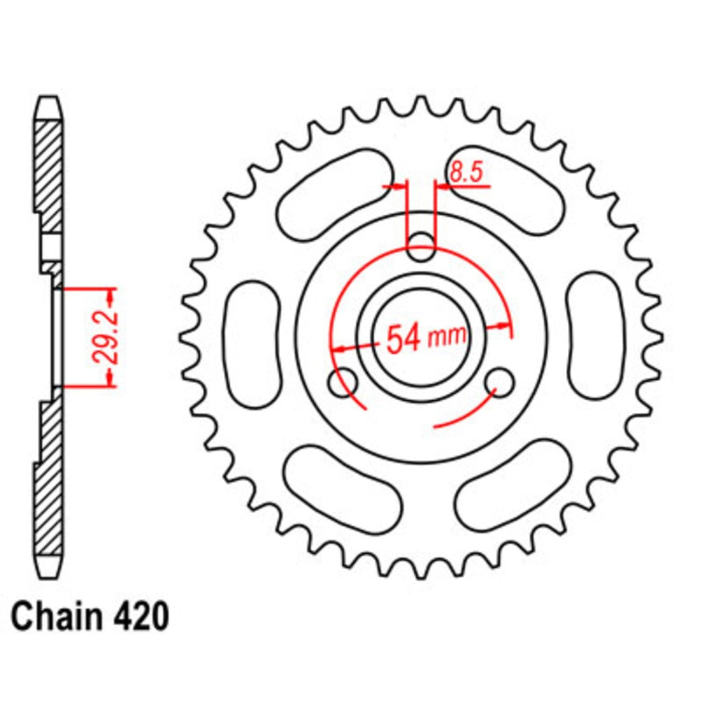 35T - Rear Sprocket - Honda Z50