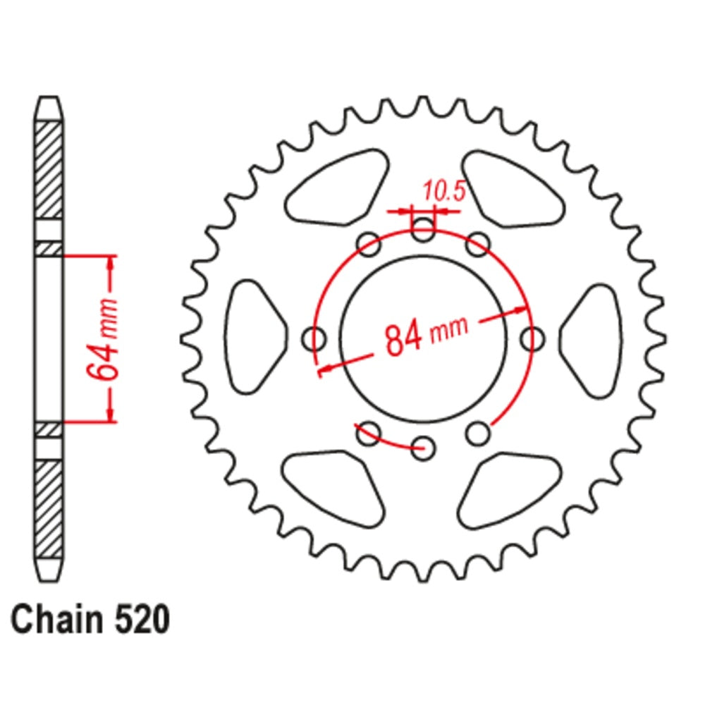 40T - Rear Sprocket - Suzuki Stealth