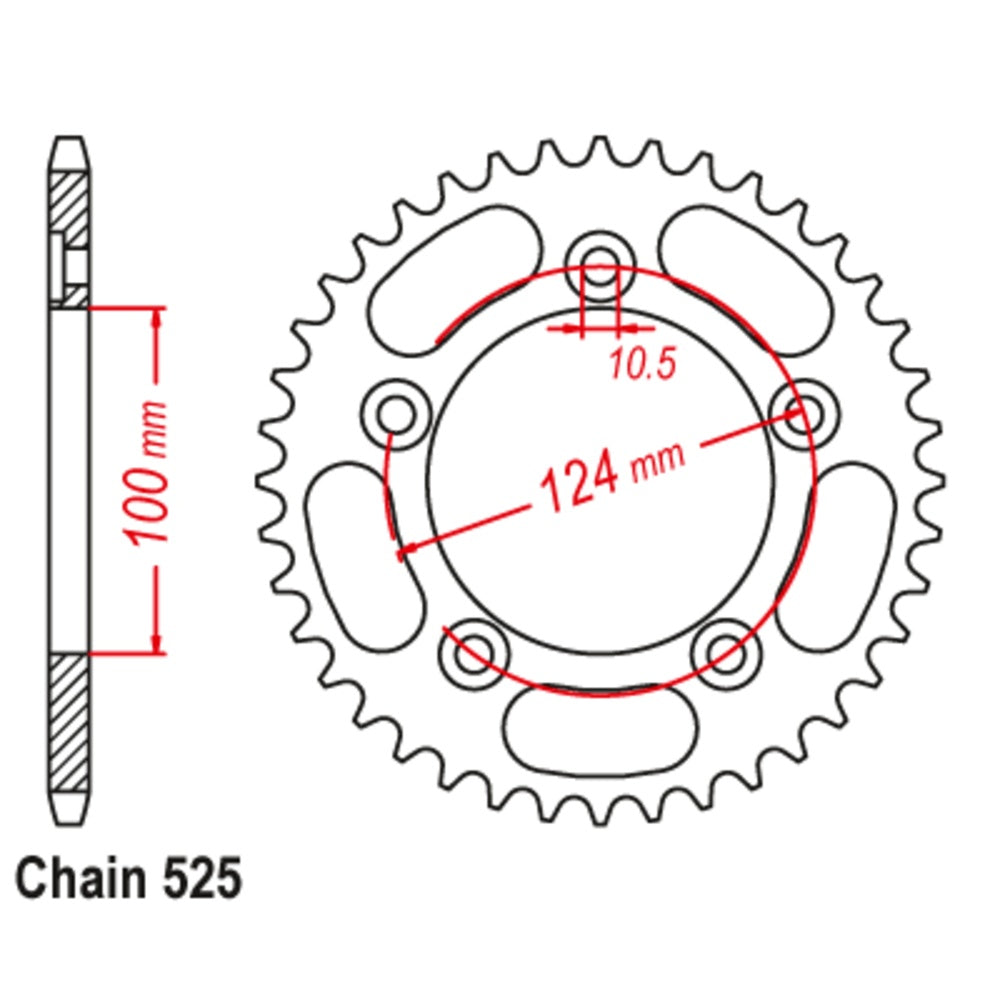 38T - Rear Sprocket - Ducati Stealth