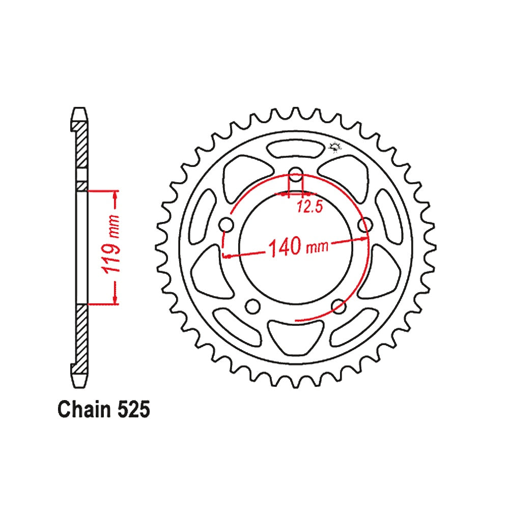 44T - Rear Sprocket - BMW