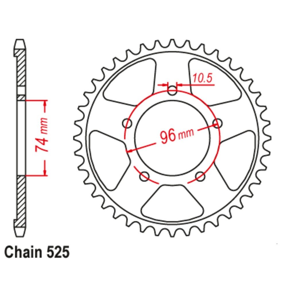 42T - Rear Sprocket - Honda