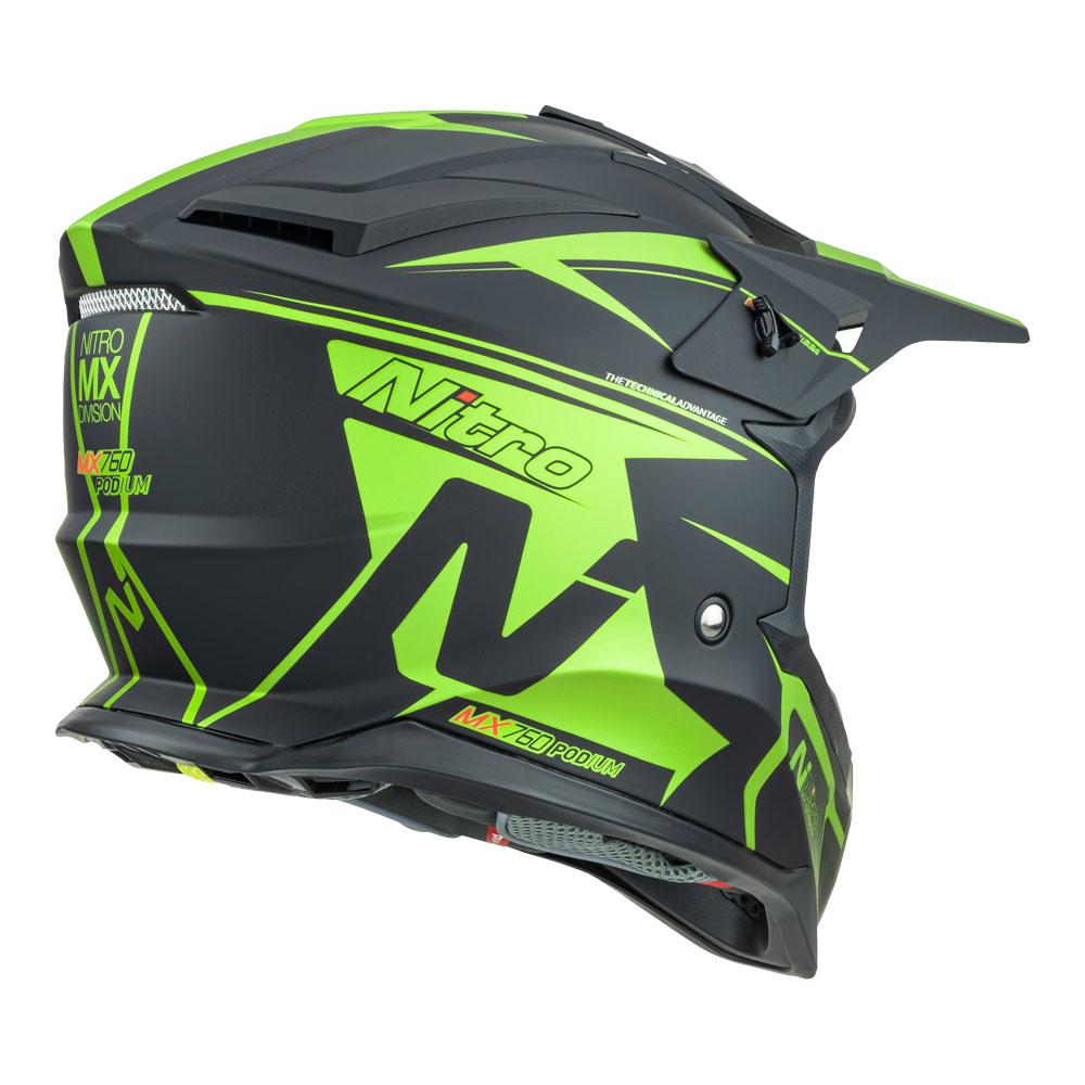 NITRO MX760 SATIN BLACK/FLURO GREEN