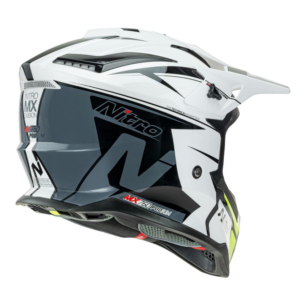 NITRO MX760 WHITE/GREY/FLURO GREEN