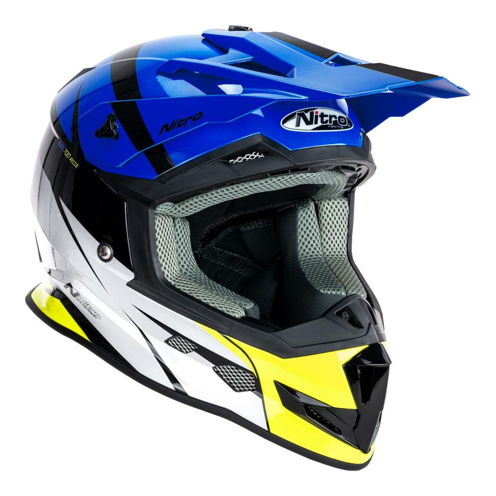 NITRO MX700 YOUTH RECOIL BLACK/BLUE/WHITE/FLURO YELLOW