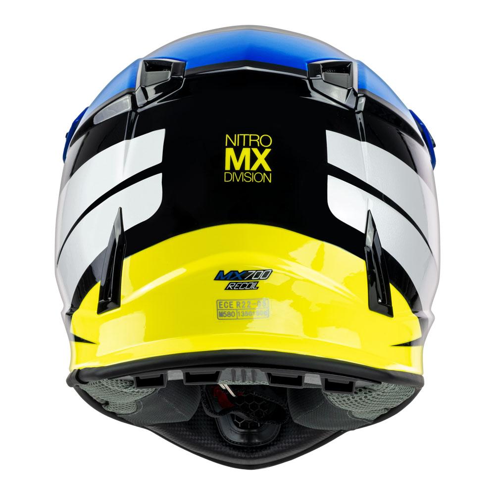 NITRO MX700 YOUTH RECOIL BLACK/BLUE/WHITE/FLURO YELLOW