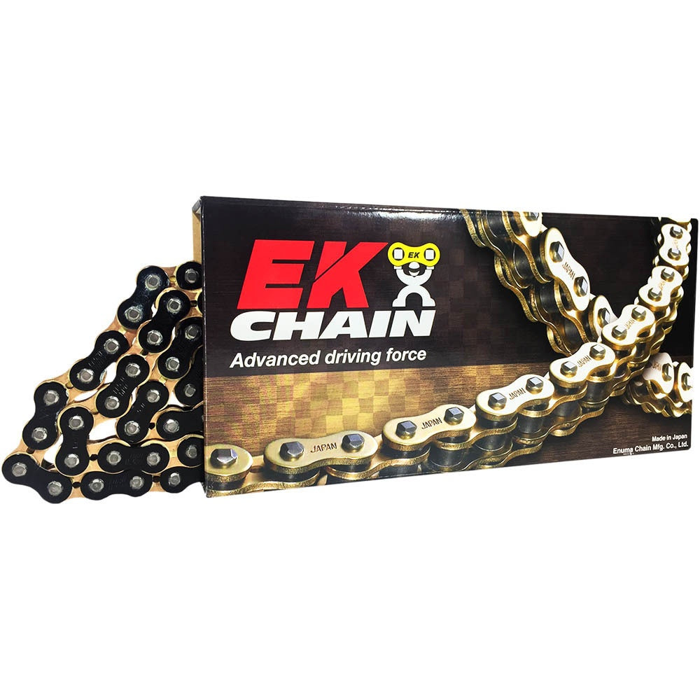 EK 520 H/Duty Motocross Black with Gold Inner Plate Chain 120L (10)